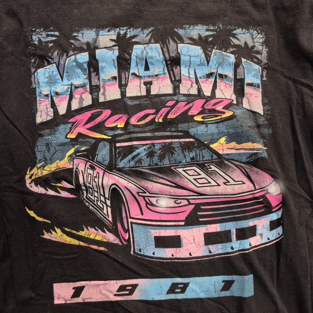 Miami Racing Graphic Tee - Black